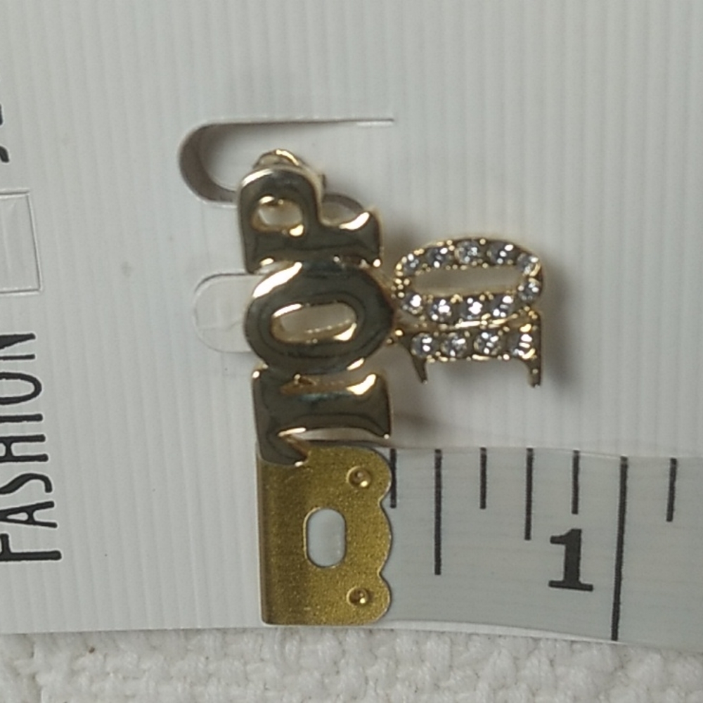 Gold & Rhinestones (Top 10) 1/2 x 1/2 by Fashion Jewerly, Fashion Pin - Picture 4 of 5